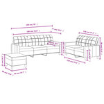vidaXL Ensemble de canapés 3 Pièces avec coussins crème tissu