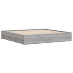 vidaXL Cadre de lit à tiroirs sonoma gris 180x200 cm bois d'ingénierie