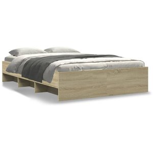 vidaXL Cadre de lit sans matelas chêne sonoma 120x190 cm