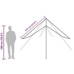 vidaXL Bâche de camping gris et orange 400x294 cm imperméable