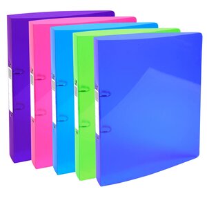 Classeur 2 Anneaux 30mm Iderama Pp Polypropylène 7/10e - A4 Maxi - Couleurs Assorties - X 15 - Exacompta
