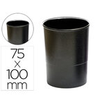 Pot a crayons q-connect plastique hauteur 100mm diamètre 75mm coloris noir opaque