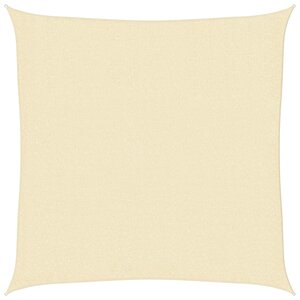 vidaXL Voile d'ombrage 160 g/m² Crème 2 5x2 5 m PEHD