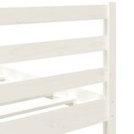vidaXL Cadre de lit Blanc 90x190 cm Simple Bois massif