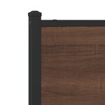 vidaXL Cadre de lit en métal avec tête de lit chêne marron 100x200 cm