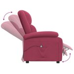 vidaXL Fauteuil inclinable électrique rouge bordeaux velours
