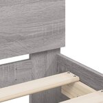 vidaXL Cadre de lit avec tête de lit sonoma gris 120x190 cm