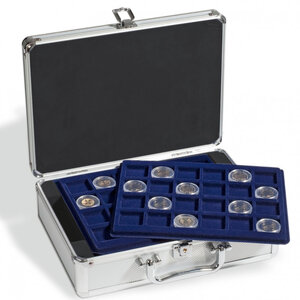Valisette numismatique Cargo S6 pour 144 pièces de 2 euros sous capsules.