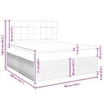 vidaXL Sommier à lattes de lit avec matelas Noir 180x200 cm Velours