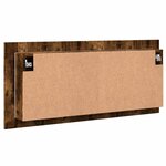 vidaXL Armoire à miroir à LED de bain chêne fumé 100x12x45 cm
