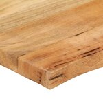 vidaXL Dessus de table 70x60x3 8 cm bord vivant bois massif manguier
