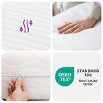 vidaXL Matelas en mousse blanc 140x210 cm dureté H2 H3