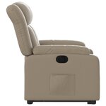 vidaXL Fauteuil inclinable électrique cappuccino similicuir