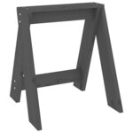 vidaXL Tabourets lot de 2 gris 40x40x45 cm bois massif de pin