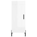 vidaXL Buffet haut Blanc brillant 34 5x34x180 cm Bois d'ingénierie
