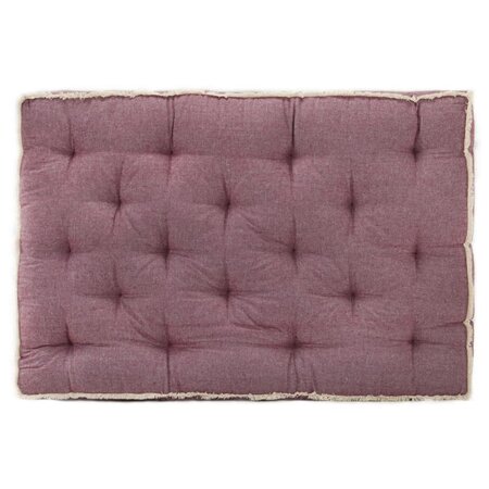 vidaXL Coussin de canapé palette Rouge bordeaux 120x80x10 cm