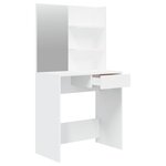 vidaXL Coiffeuse avec miroir blanc 74 5x40x141 cm