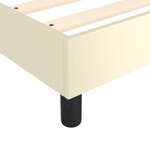 vidaXL Cadre de lit Crème 140x190 cm Similicuir