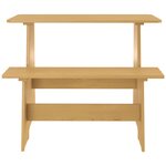 vidaXL Table à manger avec banc REINE marron miel bois de pin solide