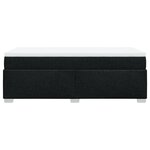 vidaXL Sommier à lattes de lit avec matelas Noir 90x190 cm Tissu