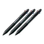 Stylo Bille Rétractable 4 couleurs VICUNA C4 Clip Noir x 3 PENTEL