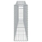 vidaXL Paniers à gabions arqués 6 Pièces 400x30x80/100 cm Fer galvanisé