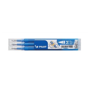 Set de 3 Recharges roller FRIXION BALL BLS-FR7 pointe moyenne bleu ciel PILOT
