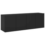 vidaXL Meubles TV muraux 2 Pièces noir 60x30x41 cm