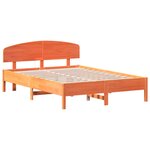 vidaXL Cadre de lit sans matelas cire marron 150x200cm bois pin massif