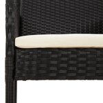 vidaXL Ensemble à manger jardin 9Pièces et coussins noir résine tressée