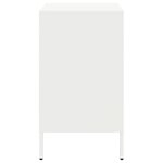 vidaXL Table de chevet blanc 36x39x68 cm acier laminé à froid