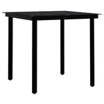 vidaXL Ensemble à manger de jardin 5 Pièces Marron et noir