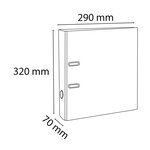 Classeur À Levier Pvc A4 Dos De 70mm. - Rose - X 10 - Exacompta