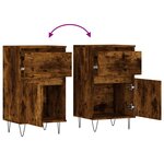 vidaXL Buffets 2 Pièces chêne fumé 40x35x70 cm bois d'ingénierie