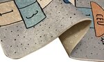 Tapis enfant Marelle 120 x 160 cm - Argenté
