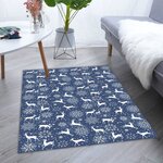 Tapis d'intérieur Noël 50 x 80 cm - Bleu