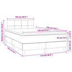 vidaXL Sommier à lattes de lit avec matelas gris foncé 120x190cm tissu
