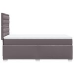 vidaXL Sommier à lattes de lit avec matelas Gris 100x200 cm Similicuir