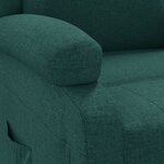 vidaXL Fauteuil électrique de massage Vert foncé Tissu