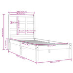 vidaXL Cadre de lit Marron miel Bois massif 100x200 cm