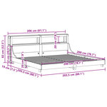 vidaXL Cadre de lit sans matelas cire marron 200x200cm bois pin massif