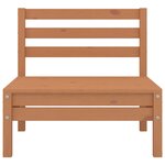 vidaXL Salon de jardin 8 Pièces Marron miel Bois de pin massif