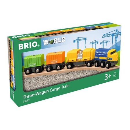 Brio World Long Train de Marchandises - Accessoire Circuit de train en bois - Ravensburger - Mixte des 3 ans - 33982