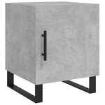 vidaXL Table de chevet gris béton 40x40x50 cm bois d’ingénierie