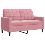vidaXL Ensemble de canapés 3Pièces et coussins et traversins rose velours