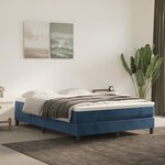 vidaXL Cadre de lit Bleu foncé 140x190 cm Velours