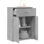 vidaXL Buffet gris béton 60x30x84 cm bois d'ingénierie
