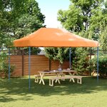vidaXL Tente de réception pliable escamotable orange 440x292x315 cm