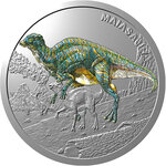 Pièce de monnaie en argent 1 dollar g 31.1 (1 oz) millésime 2023 prehistoric world maiasaura