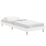 vidaXL Cadre de lit blanc 75x190 cm bois d'ingénierie